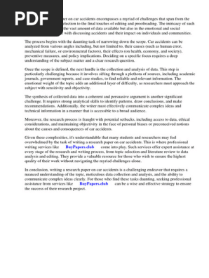 Research Paper Car Accidents