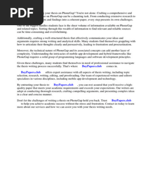 Research Paper on Phonegap