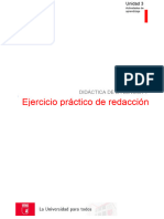 Ejercicio Práctico de Redacción Unidad 3