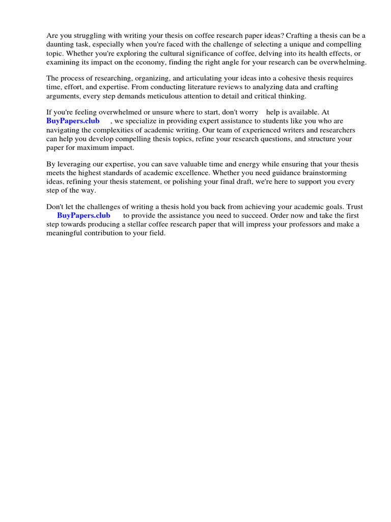 Coffee Research Paper Ideas PDF Coffee Coffeehouse