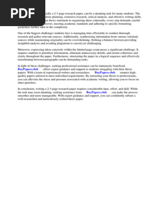 How to Write a 2-3 Page Research Paper