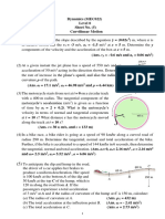 Sheet (5) - Dynamics PDF