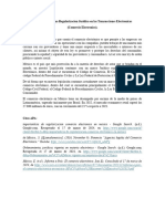 Importancia de Una Regularizacion Juridica en Las Transacciones Electronicas