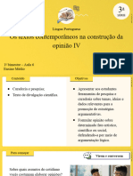 Os Textos Contemporâneos Na Construção Da Opinião IV: Língua Portuguesa