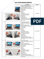 Contoh Pricelist Harga Laptop