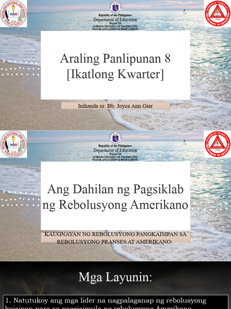 Cot q3 ppt rebolusyong amerikano pdf