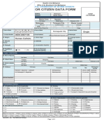 Senior Citizens Data Form