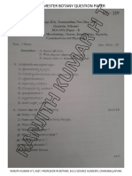 1st Sem BSC BOTANY Previous Years Question Papers