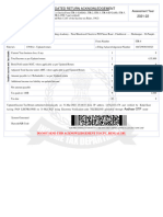 Indian Income Tax Updated Return Acknowledgement 2021-22: Assessment Year