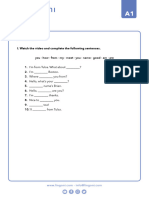 Lesson 1 Greetings A1