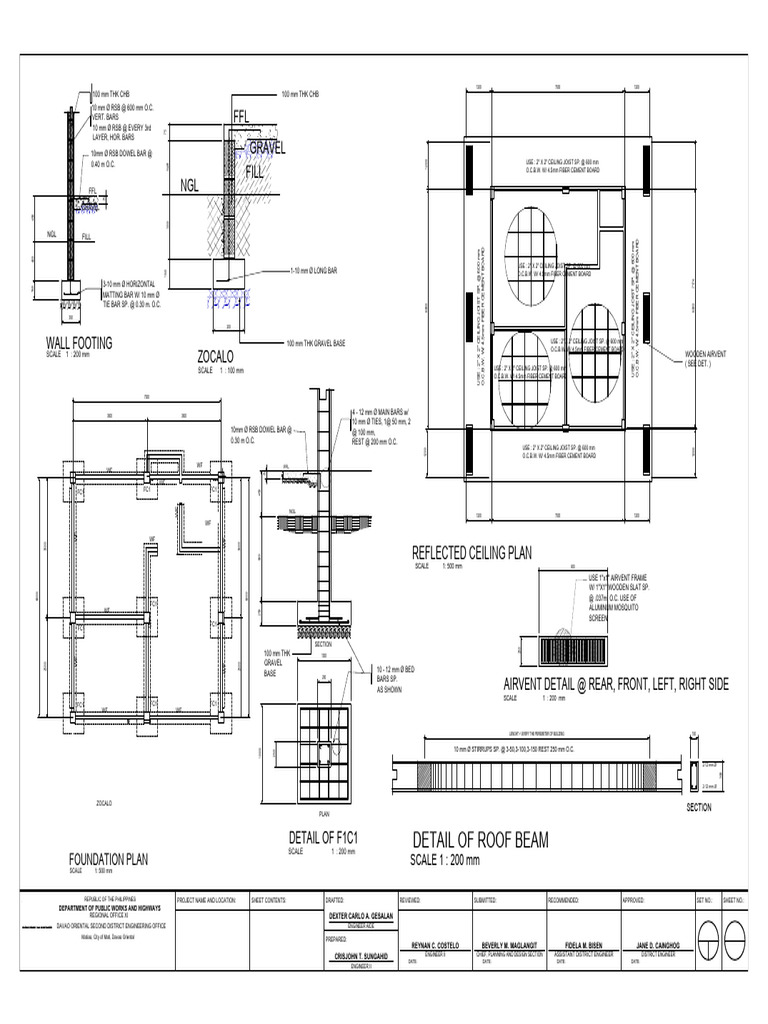 Detailed Engineering Design Plan: Multipurpose Building in Lupon | PDF ...