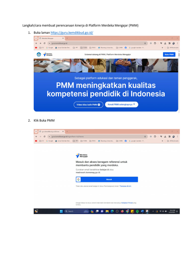Langkah Membuat Perencanaan Kinerja Di Pmm Pada Pengelolaan Kinerja Di