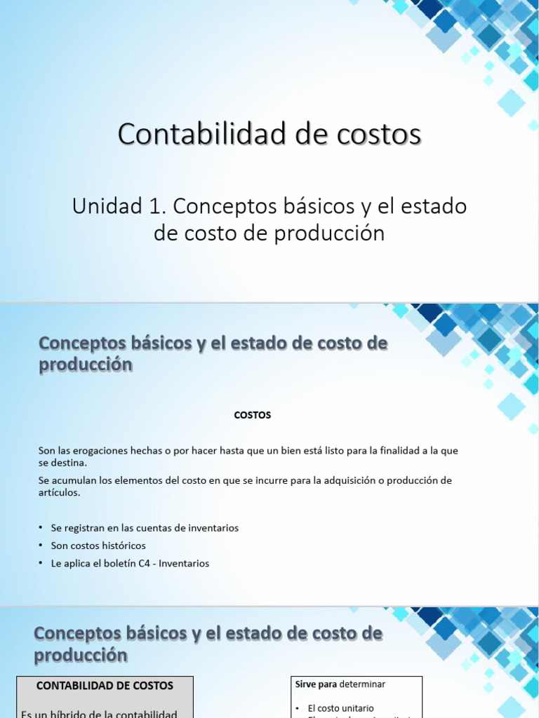 Conceptos Clave en Contabilidad de Costos | PDF | Costo | Business