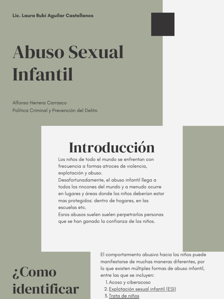 Prevención y Signos de Abuso Infantil | PDF | Abuso infantil | Abuso sexual