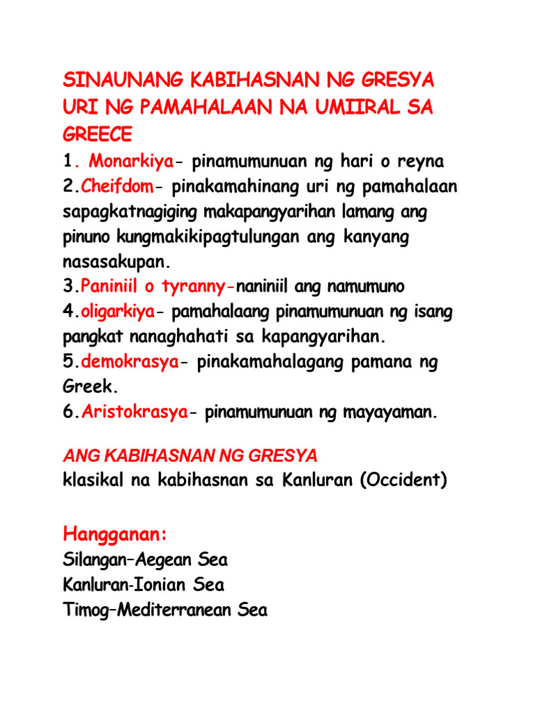 Sinaunang Kabihasnan NG Gresya | PDF