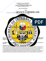 Tax Clearance Certificate Teresita G. Mutya: Purok Tambis, Sanito, Ipil, Zamboanga Sibugay