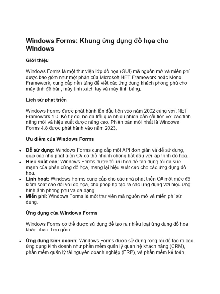 Windows Forms | PDF