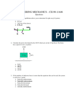 Engineering Mechanics - Ce198-1/A06: Questions