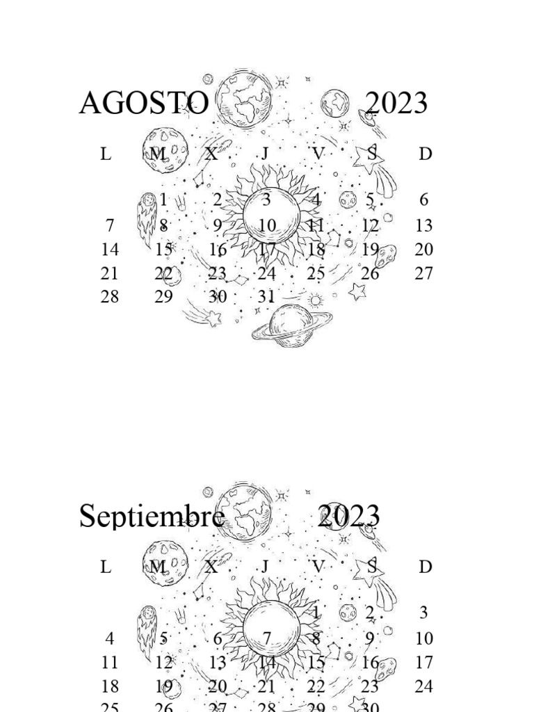 Calendario espacial pdf