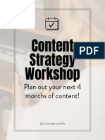 (Fillable) Content Strategy Worksheet With Millie