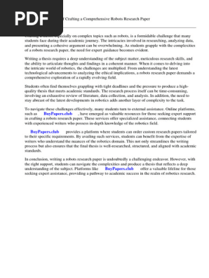 Robots Research Paper