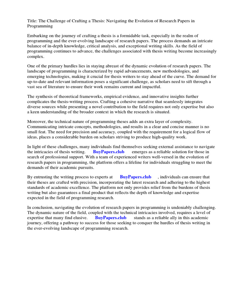 Research Papers Evolution of Programming Languages | PDF | Computer ...