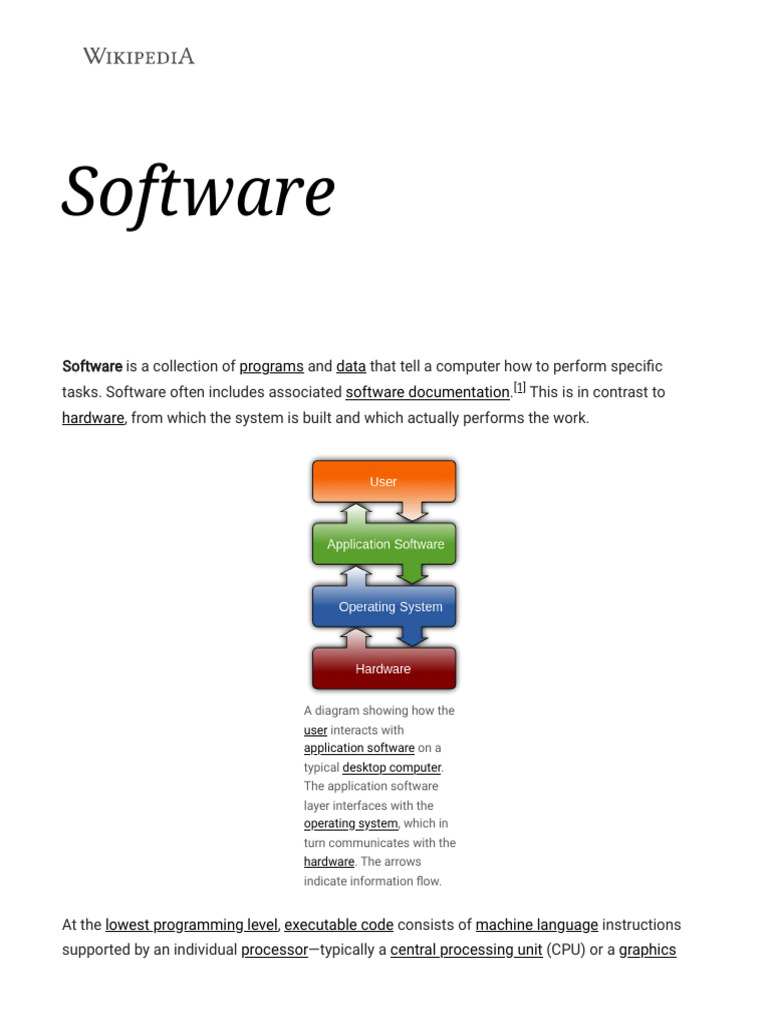 Software - Wikipedia | PDF | Software | Application Software