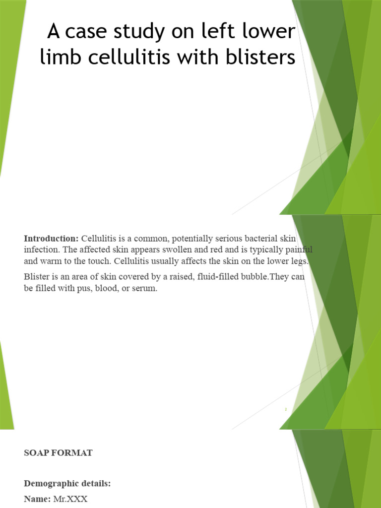 Left Lower Limb Cellulitis Case Study | PDF | Edema | Liver
