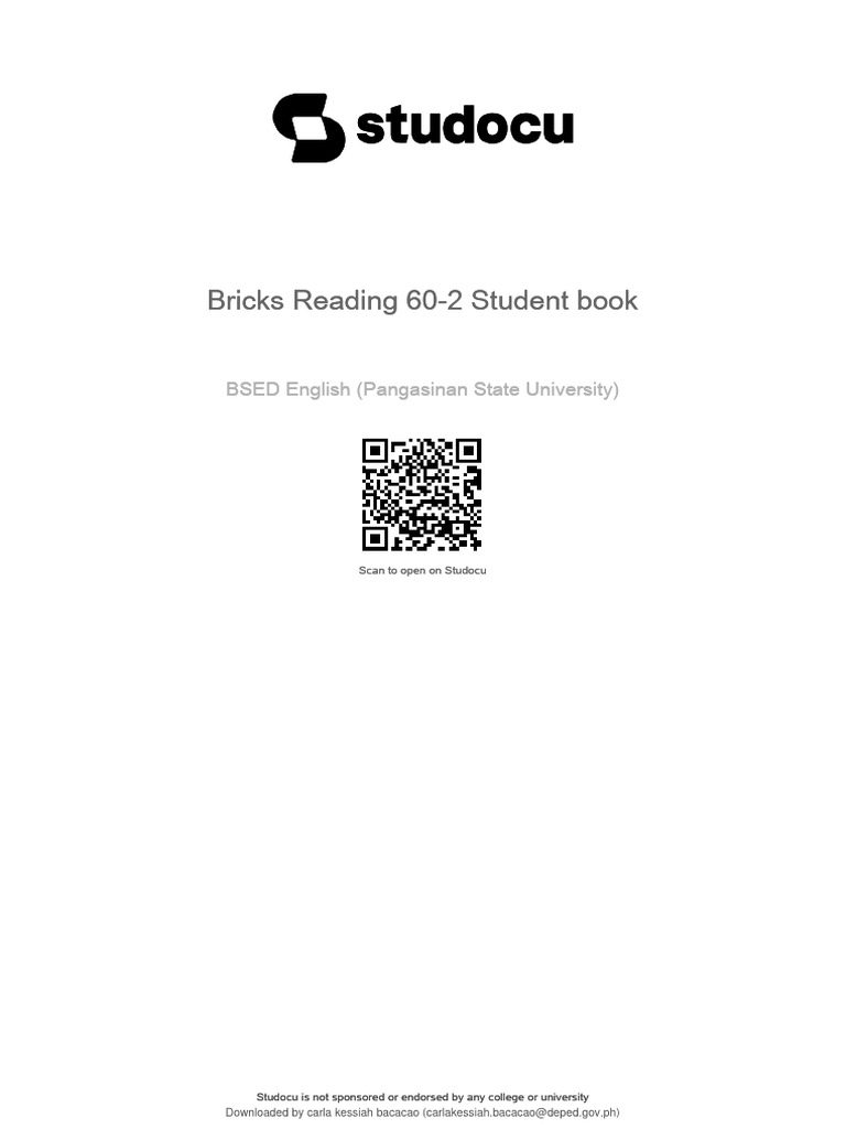 Bricks Reading 60-2 Student Book | PDF