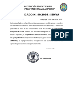 Comunicado N°010-2024