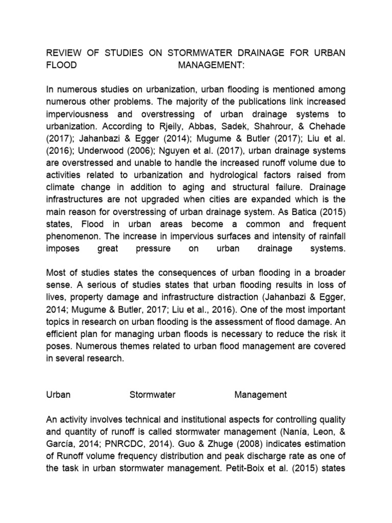 Urban Stormwater Drainage Management | PDF | Stormwater | Flood