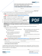 Employment Verification Form T-122, 2022-23