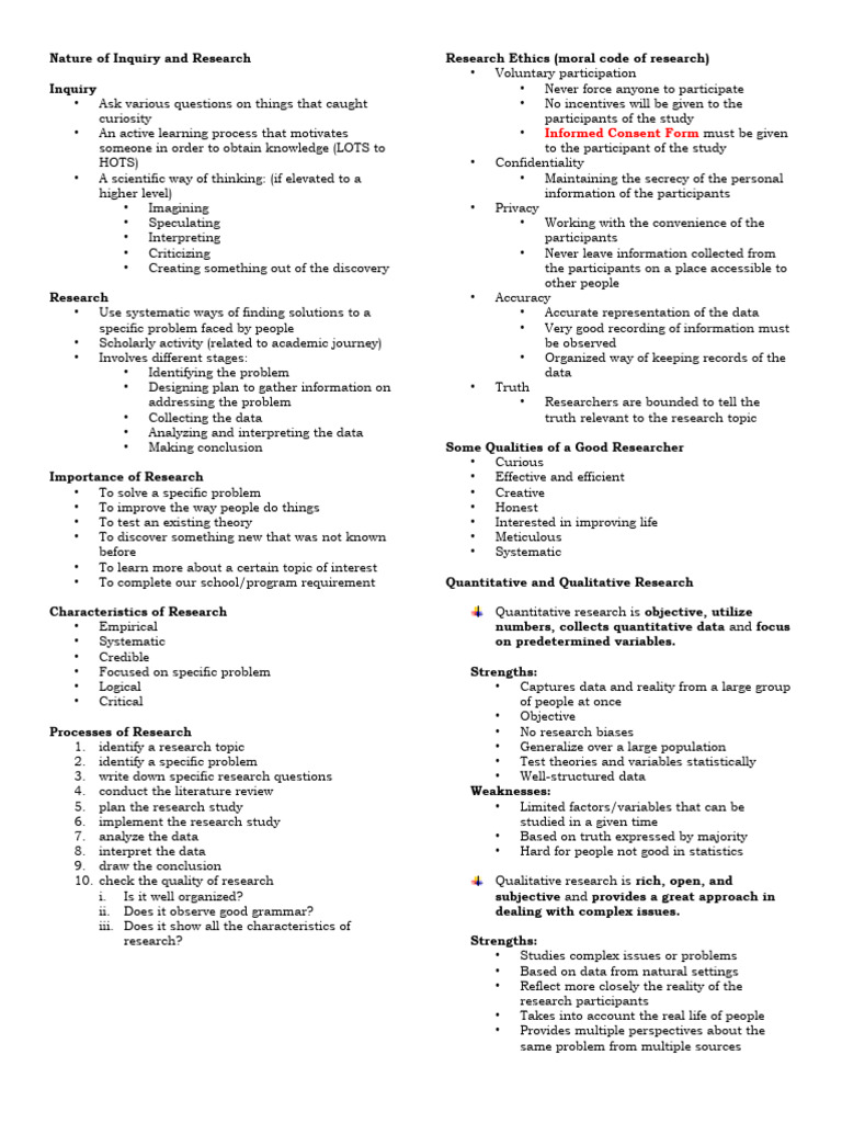 Inquiry and Research Fundamentals Guide | PDF | Career & Growth | Art