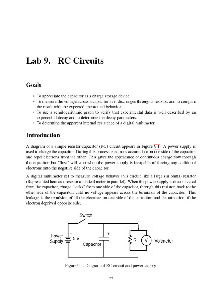 202 Lab 5. RC Circuits PDF Capacitor Voltage
