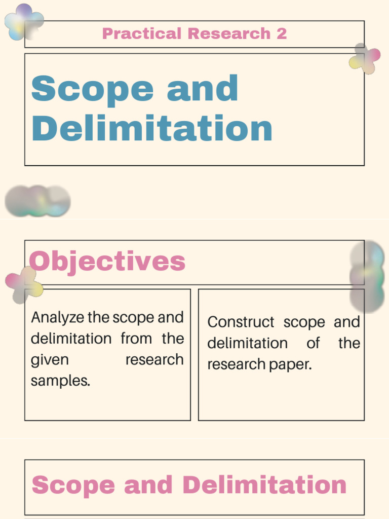 Research Scope and Delimitations Guide | PDF | Art