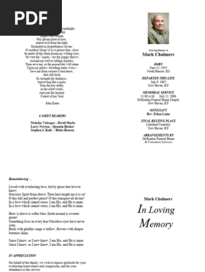 Funeral Pamphlet