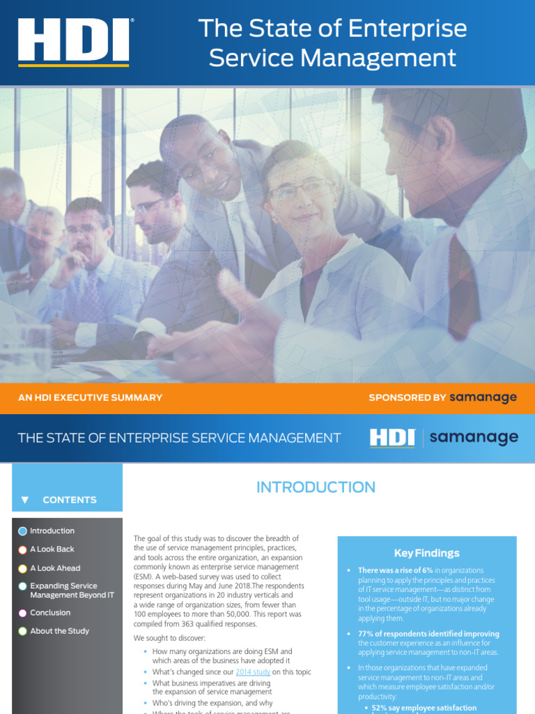 q32018 Execsum Esm Samanage | PDF | Business | Change Management