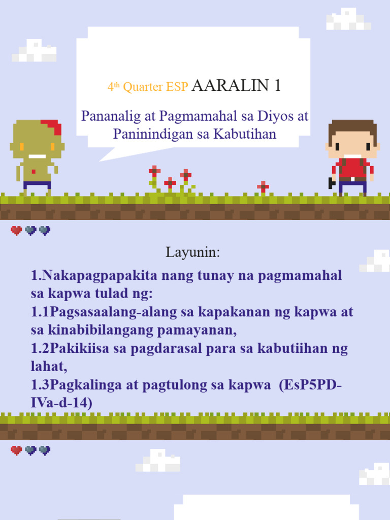 ESP 4th Aralin 1 | PDF
