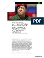 Happy 64th Birthday Hugo Chávez! Your Spirit Lives On in Venezuela and in Mouqawamists Worldwide