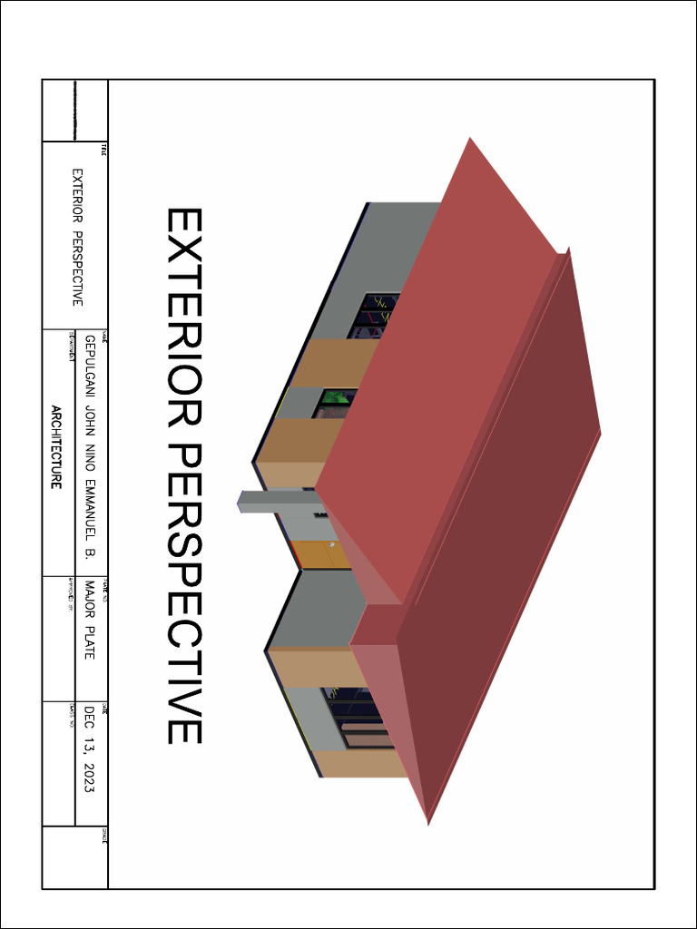 Exterior Perspective | PDF - Exterior And Interior Viewpoints