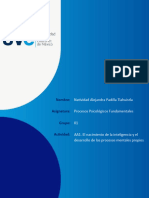 AA1. El Nacimiento de La Inteligencia y El Desarrollo de Los Procesos Mentales Propios