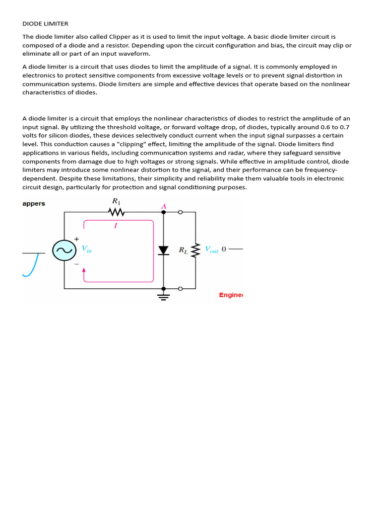 Diode Limiter | PDF | Rectifier | Diode