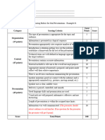 Rubric Presentation