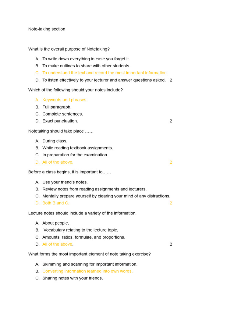 Effective Note-Taking Strategies Guide | PDF | Human Communication ...