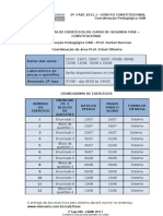 Cronogramade Exercíciosde Constitucional