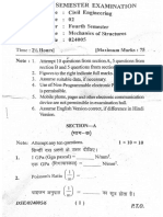 Mechanics Of structures 4th Sem 2023