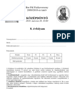 Középdönti: Bor Pál Fizikaverseny 2009/2010-Es Tanév