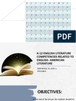 ENG. 116 K-12 English Literature Competencies Related To English - American