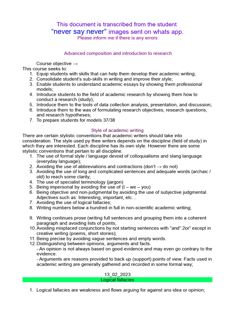 Academic Writing and Research Essentials | PDF | Quantitative Research ...