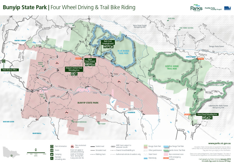 Bunyip State Park Map and Trails | PDF | Land Transport | Outdoor ...